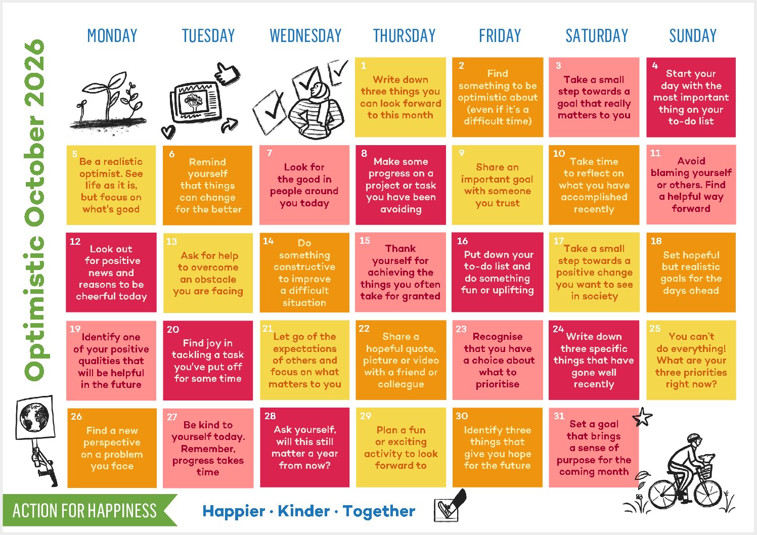 Action for Happiness – Optimistic October